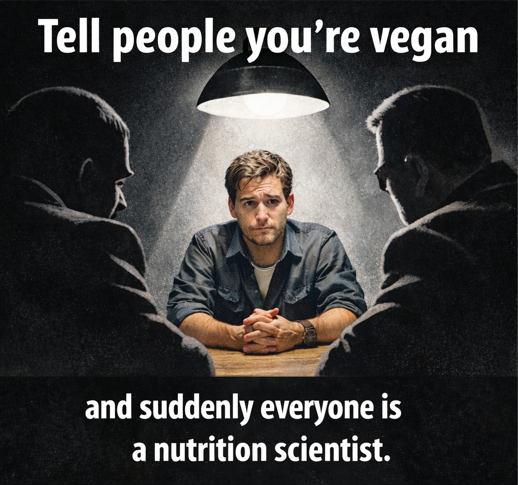 Tell people you're vegan and suddenly everyone is a nutrition scientist